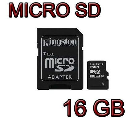 Memoria Micro Sd 16gb Adaptador Usb Gratis Kingston